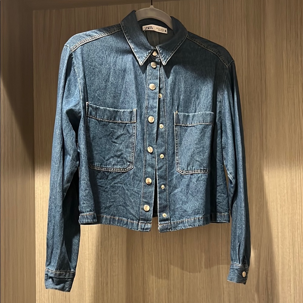 COPY - Zara Blue Denim Button Down Shirt